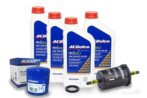 Kit com óleos AC Delco Dexos1 e filtros automotivos para manutenção de motor - cadron auto peças