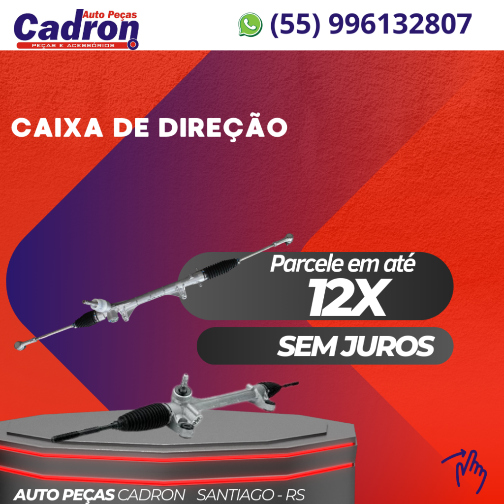 Caixa de direção nova, de reposição confiável, indicada para restaurar a precisão do volante, eliminar folgas e garantir segurança na condução.